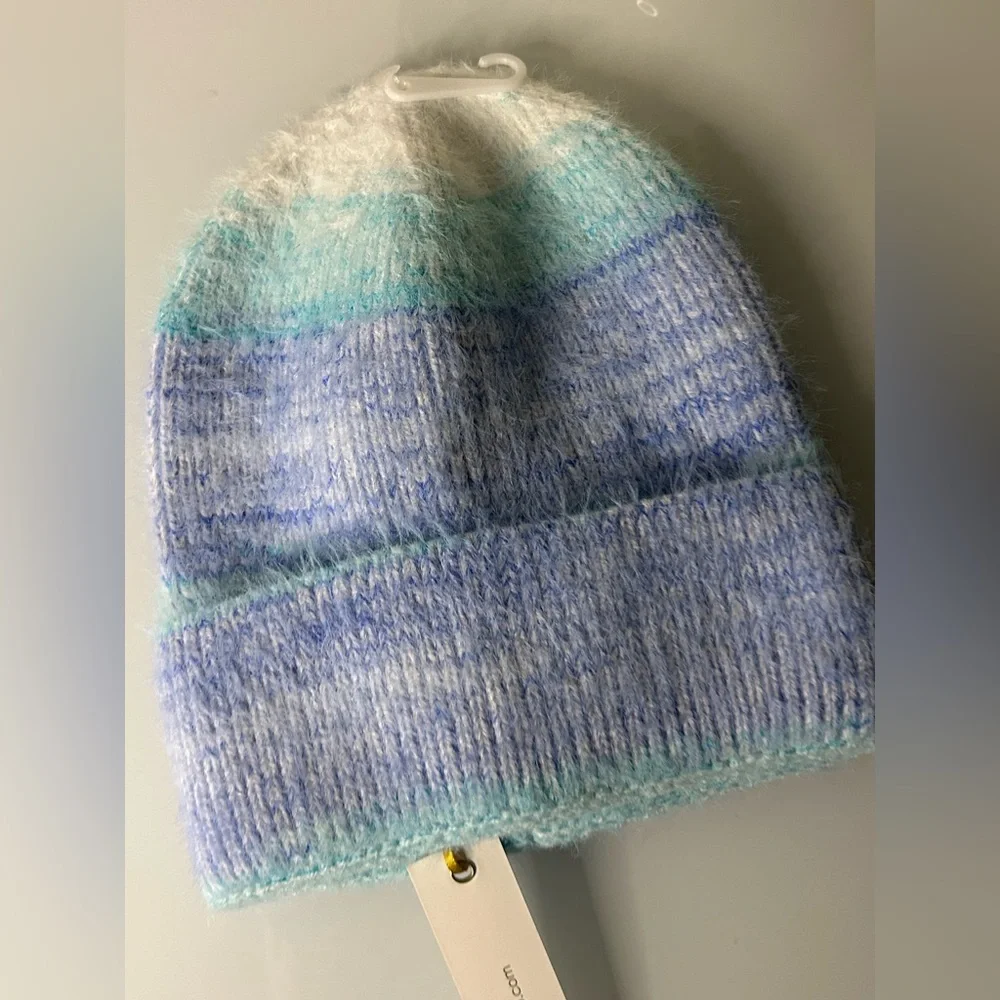 House of Harlow 1960 blue striped Wool Beanie hat